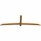 Ekena Millwork Bellingham Rough Sawn Timber Gable Bracket, Western Red Cedar, 96"W x 32"H x 2"D x 4"F, 8/12 Pitch GBW096X32X0204BEL00RWR - alternate 2